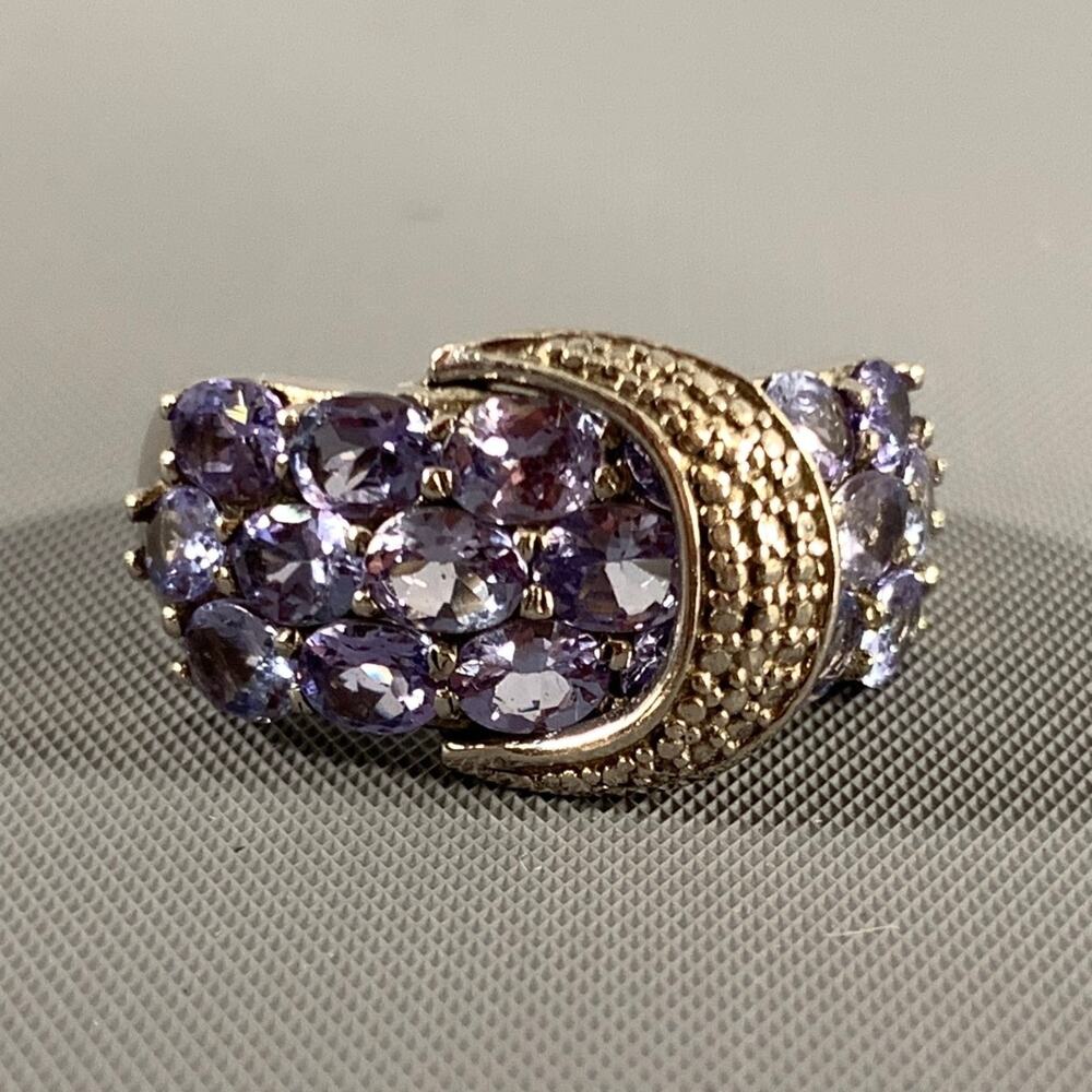 NO BRAND Lavender Silver Belts Sterling Ring
